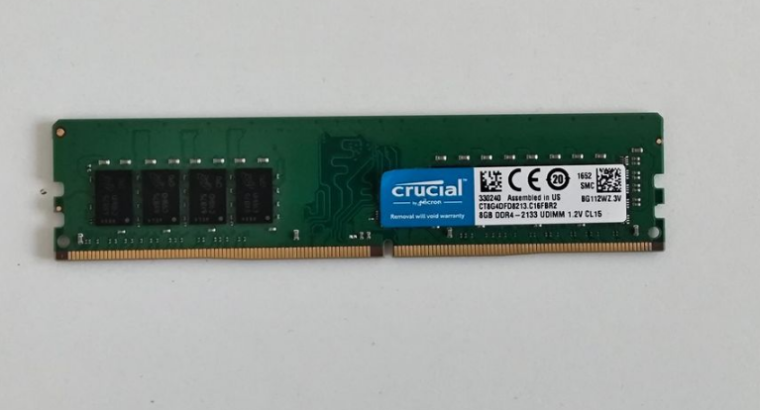 Crucial DDR4 8GB 2133 Ram 1 Stick For Sale