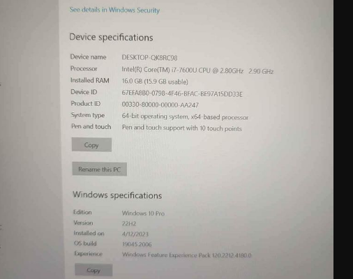 DELL LATITUDE 5289 CORE I7 7TH GENERATION FOR SALE