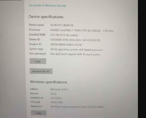 DELL LATITUDE 5289 CORE I7 7TH GENERATION FOR SALE