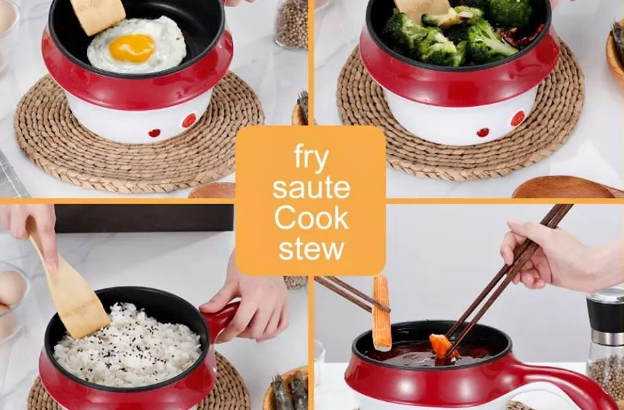 Double Layer Multi-function Frying Pan Electric Fo