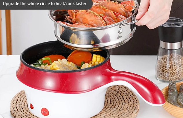 Double Layer Multi-function Frying Pan Electric Fo