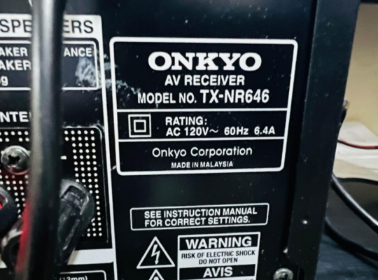 Onkyo txnr 646 Amplifier For Sale