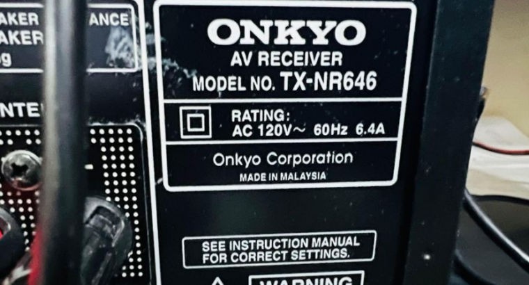 Onkyo txnr 646 Amplifier For Sale