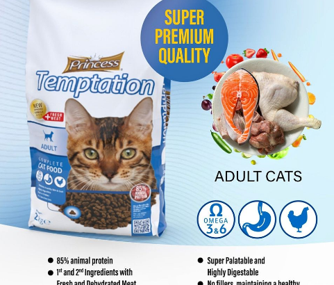 PRINCESS TEMPTATION CAT DRY FOODS-chicken flavor f