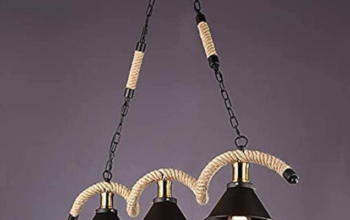 Rope Iron 3-Lights Chandelier Pendant Ceiling Ligh