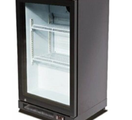 Single Hinged Door Black Bar Cooler for sale