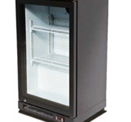 Single Hinged Door Black Bar Cooler for sale