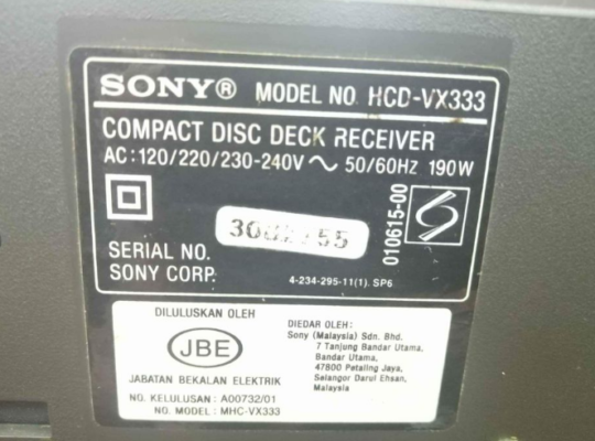 Sony Compact Disc Bluetooth Deck Receiver For Sale