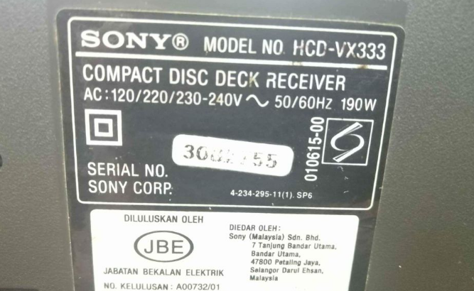 Sony Compact Disc Bluetooth Deck Receiver For Sale