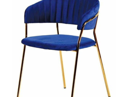 Occasional Velvet Chair for Dinning- Blue For Sal