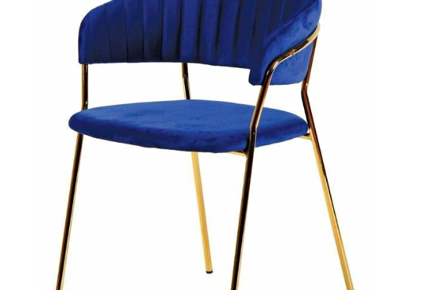 Occasional Velvet Chair for Dinning- Blue For Sal