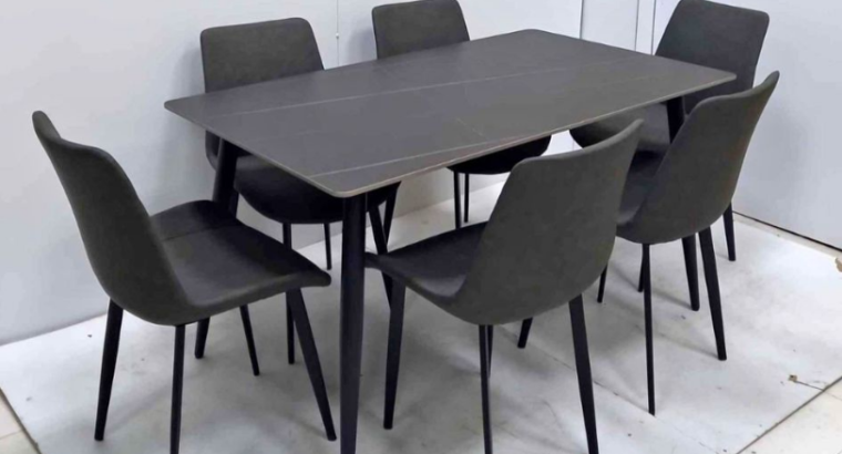 Ceramic Dining Table Set 1+4 Grey color For Sale