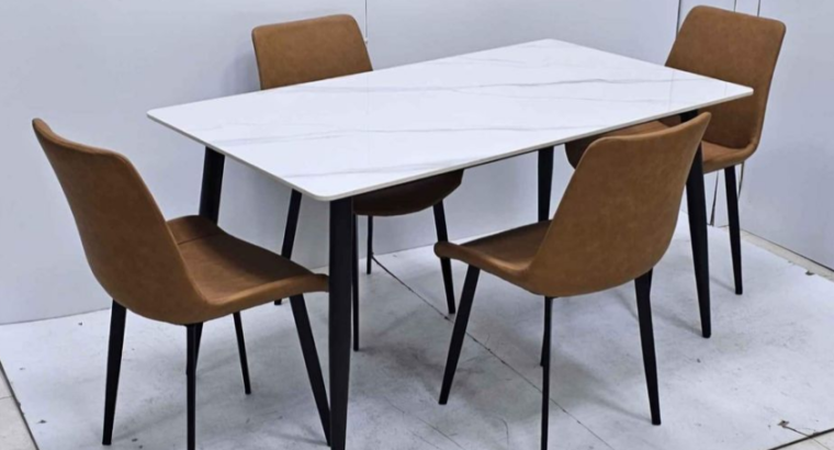 Ceramic Dining Table Set 1+4 Grey color For Sale