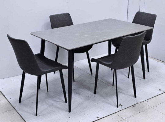 Ceramic Dining Table Set 1+4 Grey color For Sale