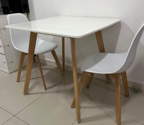 Dinning Table with 2 Chairs For Sale