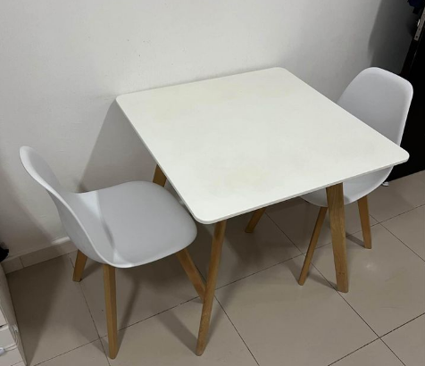 Dinning Table with 2 Chairs For Sale
