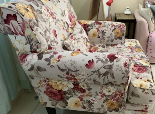 Floral armchair from 2XL furniture for sale