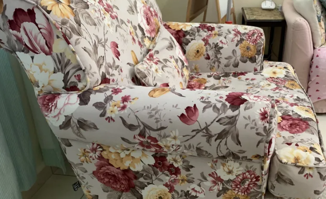 Floral armchair from 2XL furniture for sale