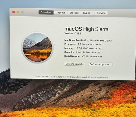 MACBOOK PRO 15inch Retina Core i7 2015 For Sale