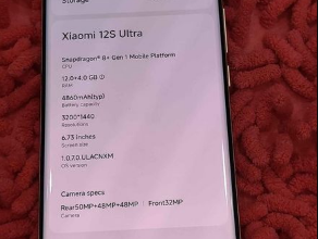 Xiaomi 12S ultra 12+4 gb ram dual sim for sale