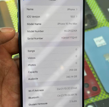 iPhone 15 Pro Max 256GB Dual Sim For Sale