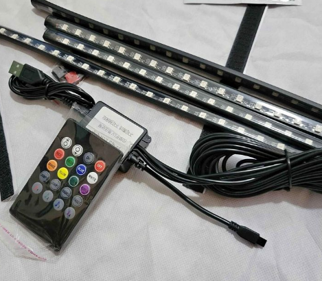 Atmosphere lights for under dashboard and seats