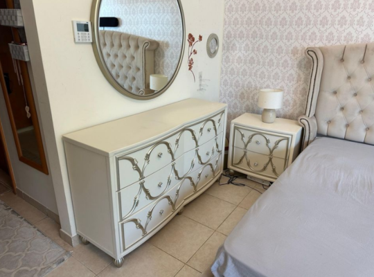 Full Bedroom Set: Bed Side Table Dressing Table Mi