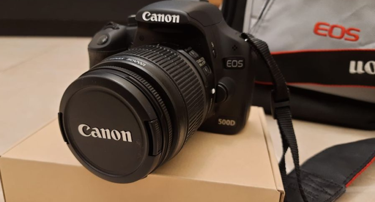 Canon 500D + Extra Lens + KIT + BAG in Excellent c