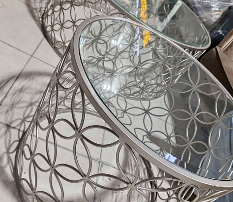 Center table set of 3 top glass for sale