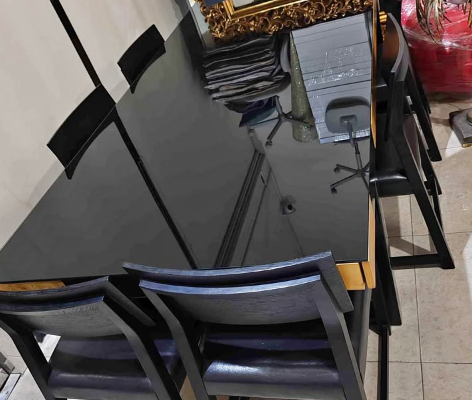 Dining table 8 chairs like new condition for sale