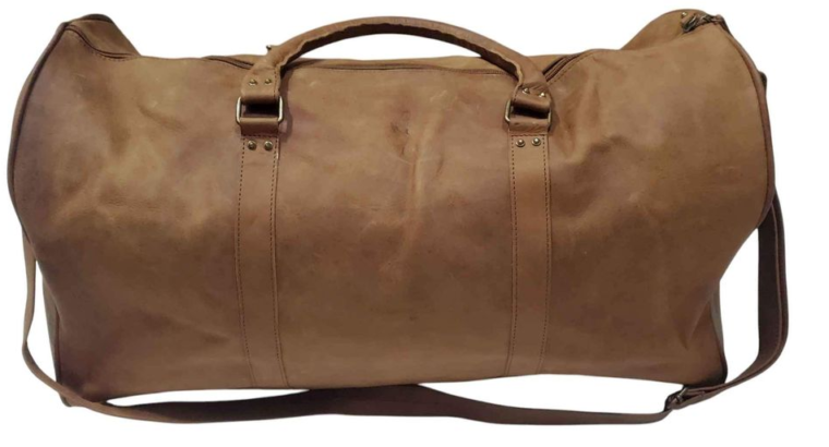 Pure cow leather made Duffle bag big size For Sale