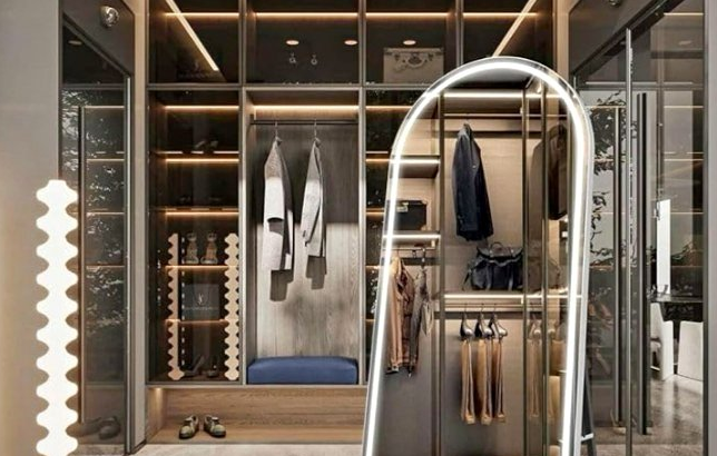 Full Length Floor Mirror with LED Lights For Sale