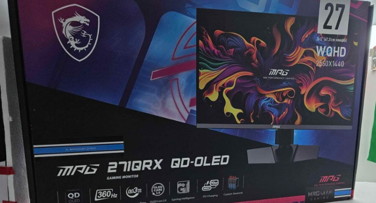 MSI 271QRX QD-OLED 27″ OLED Gaming Monitor FOR SAL