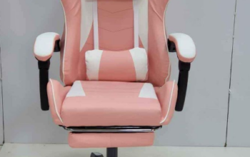 Gaming Chair Pink White Brand New For Sale