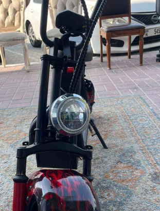 Mini Black Harley Electric Scooter [Fat Tyre] for
