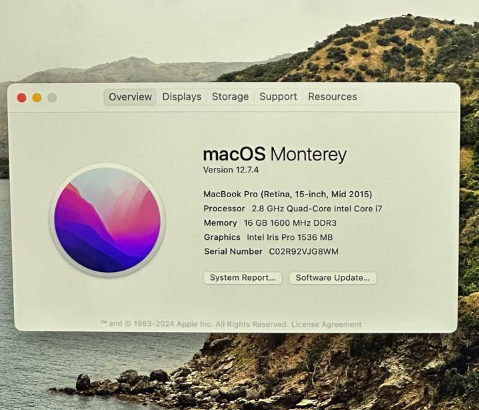 MacBook Pro Retina Core i7 2015 For Sale