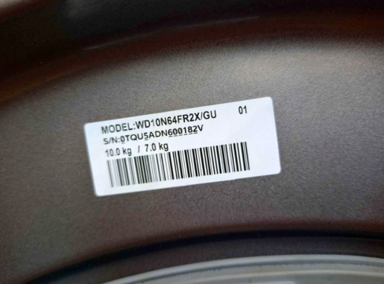 Samsung 10/7 KG washer dryer for sale