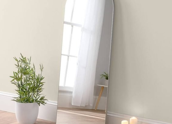 Full Length Arch Silver Wall Mirror for sale