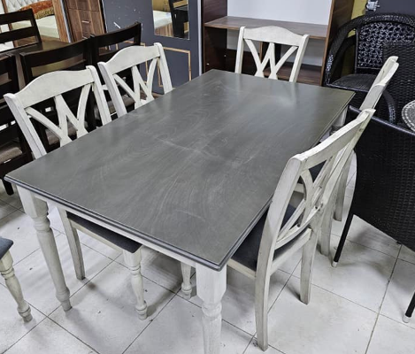 Solid Wood Dining set 1+6 For Sale