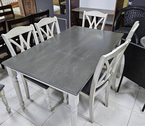 Solid Wood Dining set 1+6 For Sale