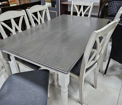 Solid Wood Dining set 1+6 For Sale