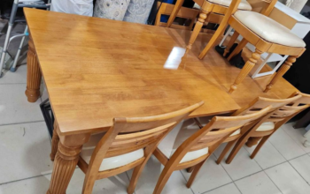 dining table 8 chairs solid wood for sale