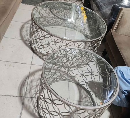 Center table set of 3 top glass for sale