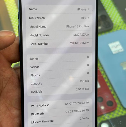 iPhone 15 Pro Max 256GB Dual Sim For Sale