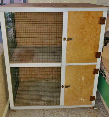 Large Bird cage with 1 shelf and 2 doors for sale