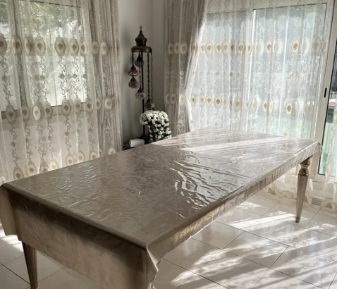 NEW DINNING TABLE BIG SIZE GOLDISH COLOR FOR SALE