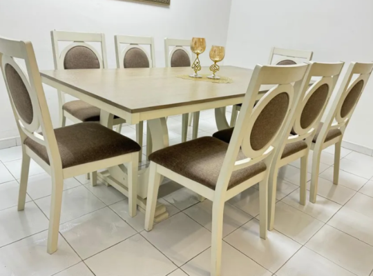 8-Seater Dining Table with Chairs (Mint Condition)