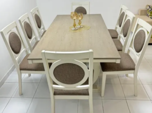 8-Seater Dining Table with Chairs (Mint Condition)