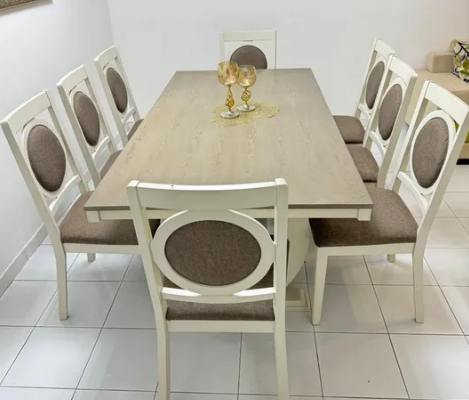 8-Seater Dining Table with Chairs (Mint Condition)