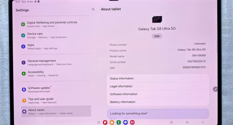 Samsung Galaxy Tab S8 Ultra 5G (Wifi+Cellular) For
